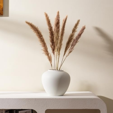 Elegant MORSHA Ceramic White Vase for Home Decor