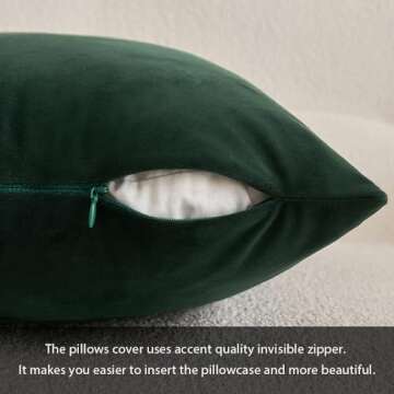 MIULEE Velvet Soft Soild Decorative Square Throw Pillow Cover Cushion Case for Couch Sofa Bedroom Car 12 x 20 Inch 30 x 50 Cm Army Green