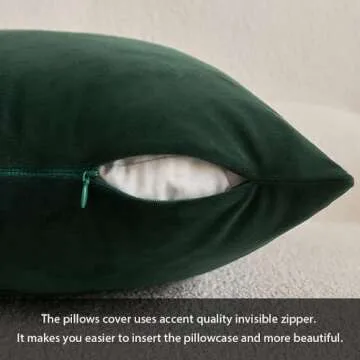 MIULEE Velvet Soft Soild Decorative Square Throw Pillow Cover Cushion Case for Couch Sofa Bedroom Car 12 x 20 Inch 30 x 50 Cm Army Green