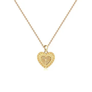 C Initial Necklace Women 14K Gold Filled Heart Pendant