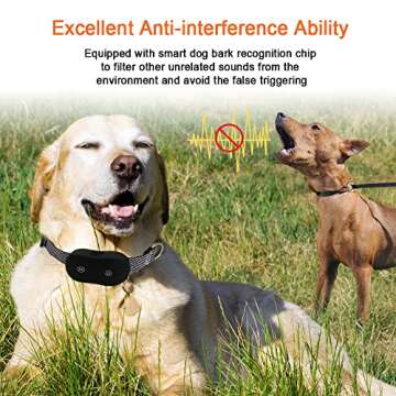 Dog Bark Collar Rechargeable for Small Medium Large Dogs Anti Barking Training Collar Bark Control Collar with 7 Adjustable Sensitivity and Intensity Beep Vibration