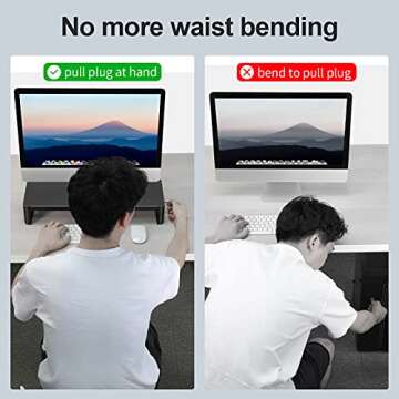 Ergonomic ENUSUNG Monitor Stand with USB Ports