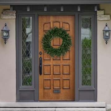 Northlight Pre-Lit Grande Spruce Artificial Christmas Wreath Clear Lights, 36", Green