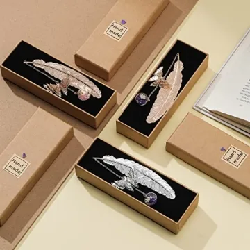 Metal Butterfly Feather Bookmark for Teacher Gifts