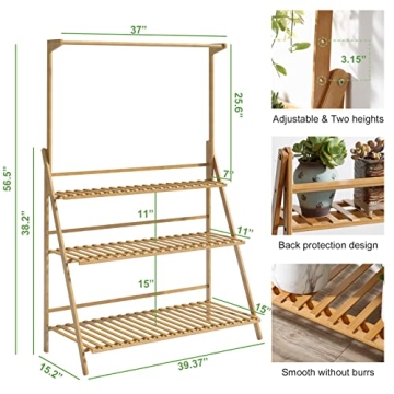 Stylish Veakoo Bamboo Hanging Plant Stand for All Spaces
