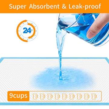 Bolux Dog and Puppy Training Pads, 13”×18” Disposable Dog Pee Pads, 100/Counts Ultra Absorbent ...