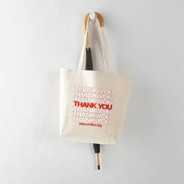 CafePress Thank You Have A Nice Day Tote Bag Reusable Natural Beige Canvas Shopping Bag