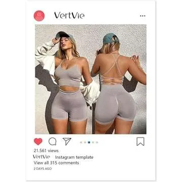 Stylish Vertvie 3 Pack Sports Bras for Women - Comfort & Style