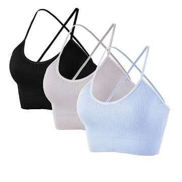Stylish Vertvie 3 Pack Sports Bras for Women - Comfort & Style