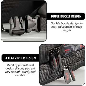 GOLDCHAMP Switch Travel Bag, Portable Nylon Water Resistant Shoulder Bag Storage Backpack, for Nintendo Switch Console/Dock/Switch Accessories, Chest Bag compatible with Nintendo Switch