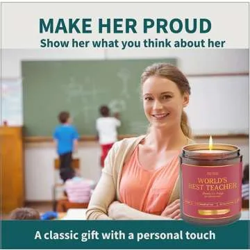 World's Best Teacher Candle Gift for Educators