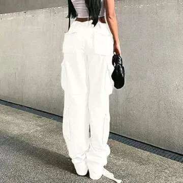 QYANGG Cargo Pants: Trendy High-Waisted Comfort