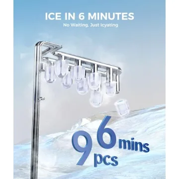 Ecozy Countertop Ice Maker - Self-Cleaning, 26lbs Daily