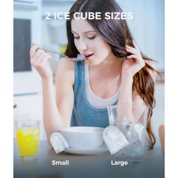 Ecozy Countertop Ice Maker - Self-Cleaning, 26lbs Daily