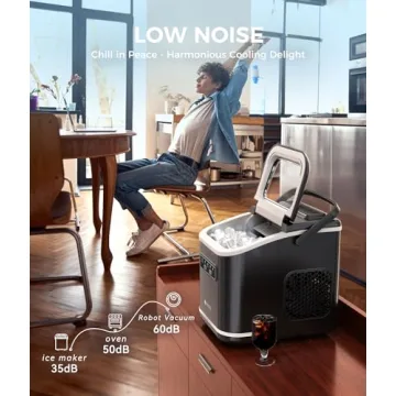 Ecozy Countertop Ice Maker - Self-Cleaning, 26lbs Daily