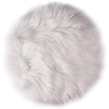 12 Inches Mini Round Faux Fur Sheepskin Rug - Ideal for Photography and Home Decor