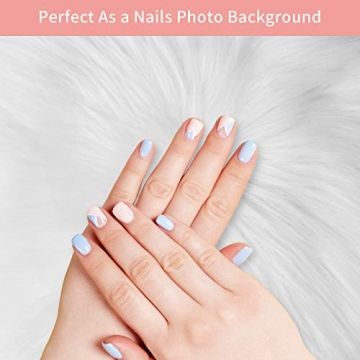 Mini Round Faux Fur Rug for Photography and Home Decor