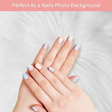 Mini Round Faux Fur Rug for Photography and Home Decor