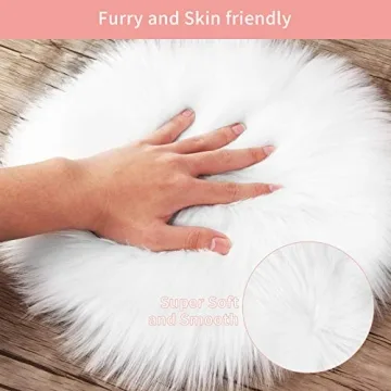 Mini Round Faux Fur Rug for Photography and Home Decor