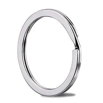 30 Pieces Flat Key Rings Metal, Keychain Rings, Split Rings Flat for Home Car Quality Keyring Ring Attachment - Nickel Plated, 3 Sizes