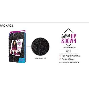 Sensationnel Instant Up and Down Half Wig & Ponytail