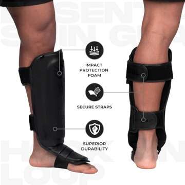 Sanabul Kickboxing Shin Guards - Ergonomic & Protective