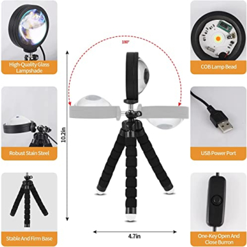 ENESEAS Smart 16-Color Sunset Lamp with Remote Control