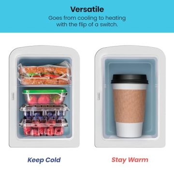 Chefman Mini Portable White Fridge for Drinks & Skincare