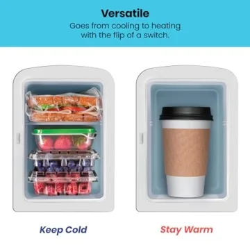 Chefman Mini Portable White Fridge for Drinks & Skincare