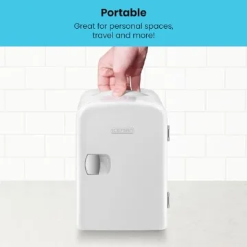 Chefman Mini Portable White Fridge for Drinks & Skincare