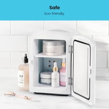 Chefman Mini Portable White Fridge for Drinks & Skincare
