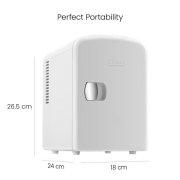 Chefman Mini Portable White Fridge for Drinks & Skincare