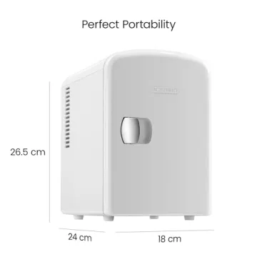 Chefman Mini Portable White Fridge for Drinks & Skincare