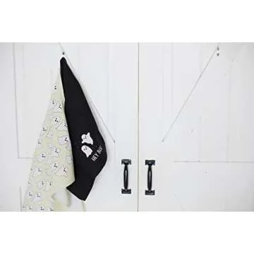 Pearhead Hey Boo Ghost Dish Towels, Set of 2, Halloween Tea Towels, Halloween Decor, Fall Halloween Towels, Kitchen Tea Towels Spooky Season, Kitchen Décor