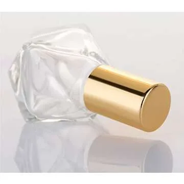 Portable Set of 6 Glass Roller Bottles for Essential Oils