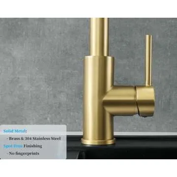 Havin Gold Kitchen Faucet with Pull Down Sprayer