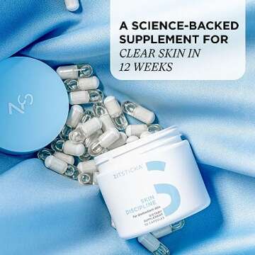 ZitSticka Vitamin Acne Supplement for Cystic Acne w/ 30 Natural Caps for Women and Men, Supplements for Hormonal Support, Skin Clarity, Dark Spots - Dermatologist Tested (Skin Discipline)