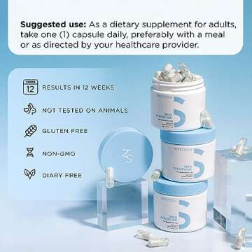 ZitSticka Vitamin Acne Supplement for Cystic Acne w/ 30 Natural Caps for Women and Men, Supplements for Hormonal Support, Skin Clarity, Dark Spots - Dermatologist Tested (Skin Discipline)