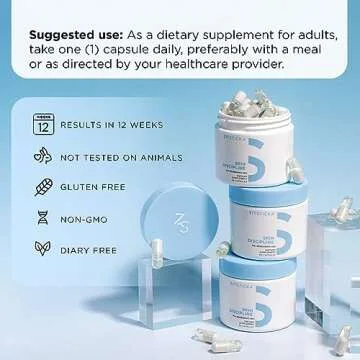 ZitSticka Vitamin Acne Supplement for Cystic Acne w/ 30 Natural Caps for Women and Men, Supplements for Hormonal Support, Skin Clarity, Dark Spots - Dermatologist Tested (Skin Discipline)