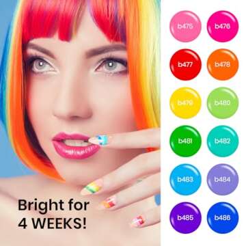 Beetles Rainbow Gel Nail Art Set with Liner Brushes