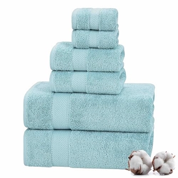 Luxury Textilom 6-Piece Turkish Cotton Towel Set - Ultra Soft & Absorbent