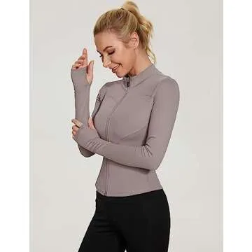 LUYAA Women's Lightweight Zip Up Jacket - Stylish & Comfortable