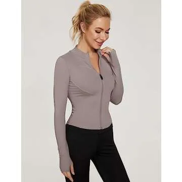 LUYAA Women's Lightweight Zip Up Jacket - Stylish & Comfortable