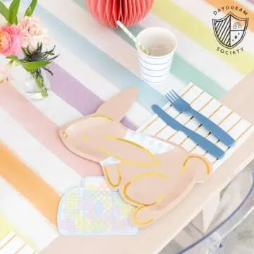 Bunny Shaped Paper Plates for Easter & Birthday Celebrations