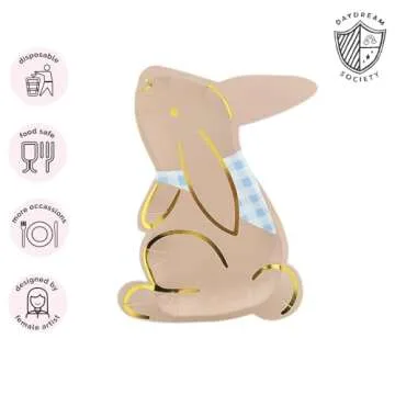 Bunny Shaped Paper Plates for Easter & Birthday Celebrations