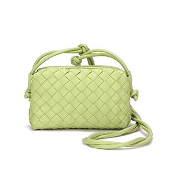 Stylish LOVEINT Hand Woven Leather Clutch & Crossbody Bag