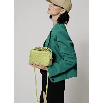 Stylish LOVEINT Hand Woven Leather Clutch & Crossbody Bag