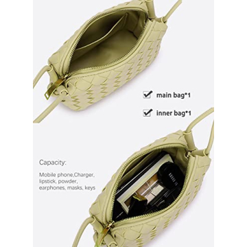 Stylish LOVEINT Hand Woven Leather Clutch & Crossbody Bag