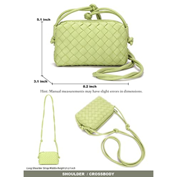 Stylish LOVEINT Hand Woven Leather Clutch & Crossbody Bag