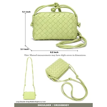 Stylish LOVEINT Hand Woven Leather Clutch & Crossbody Bag